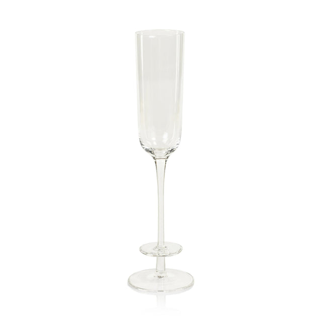 Zodax Ganvie Champagne Glass Flutes, Set of 4