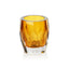 Zodax Amber Giacomo Hand Made Cut Polished Glass Vase/Hurricane