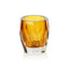 Zodax Amber Giacomo Hand Made Cut Polished Glass Vase/Hurricane