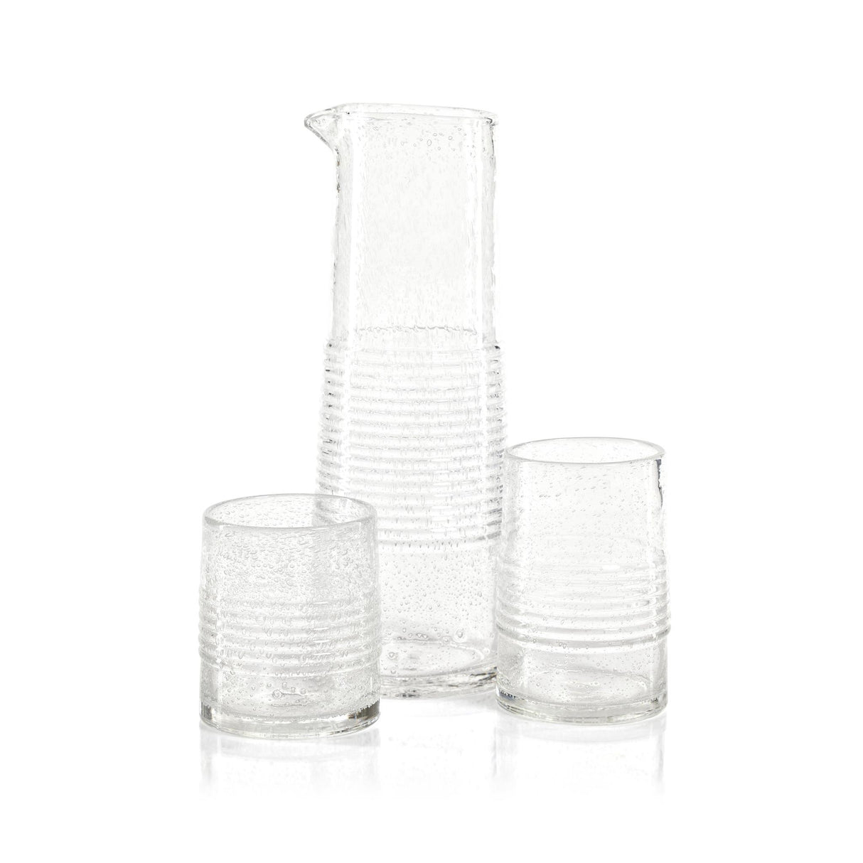 Zodax Langston 11.5" Tall Bubble Glass Pitcher
