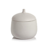 Zodax White Cato 7.75-Inch Tall Ceramic Canister