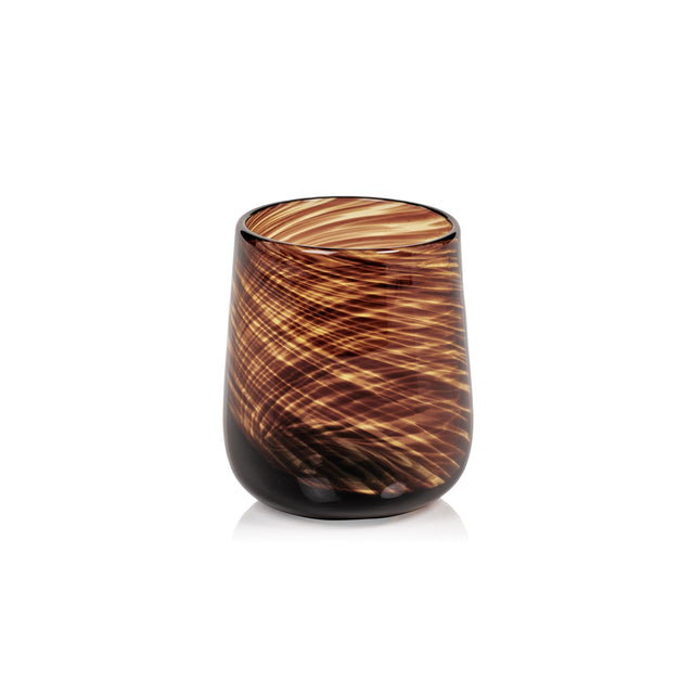 Zodax Tory Tortoise Stemless All Purpose Glasses, Set of 6