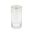 Zodax Optic Highball Glasses with Gold Rim, Set of 6