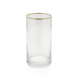 Zodax Optic Highball Glasses with Gold Rim, Set of 6
