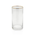 Zodax Optic Highball Glasses with Gold Rim, Set of 6