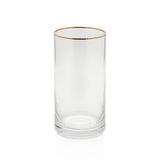 Zodax Optic Highball Glasses with Gold Rim, Set of 6