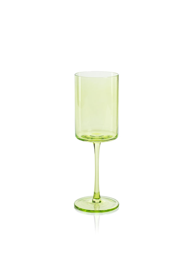 Zodax Light Green Foligno Wine Glasses, Set of 6