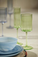 Zodax Light Green Foligno Wine Glasses, Set of 6