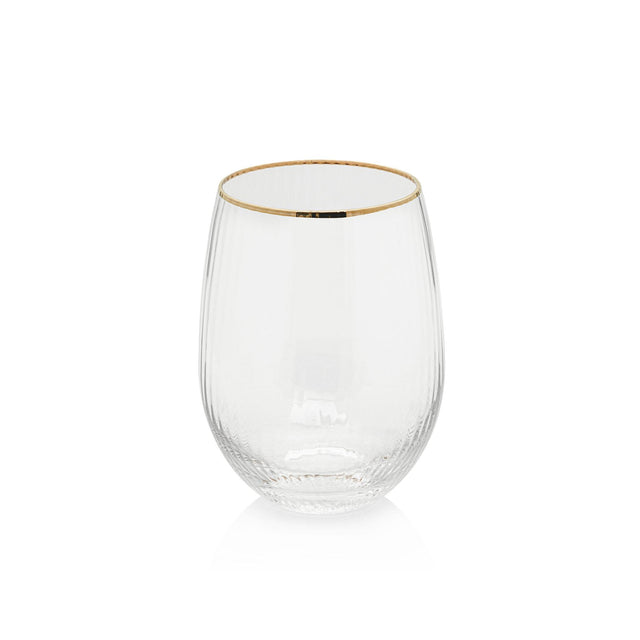 Zodax Optic Stemless All Purpose Glasses, Set of 6