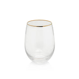 Zodax Optic Stemless All Purpose Glasses, Set of 6