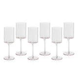 Zodax Light Pink Foligno Wine Glasses, Set of 6