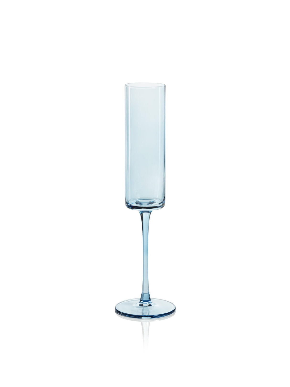 Zodax Light Blue Foligno Champagne Flutes, Set of 6