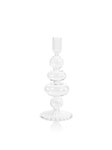 Zodax Tancredi 8.75" Glass Taper Candle Holders, Set of 4