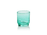 Zodax Turquoise Bitonto Bubbled Glass Tumblers, Set of 6