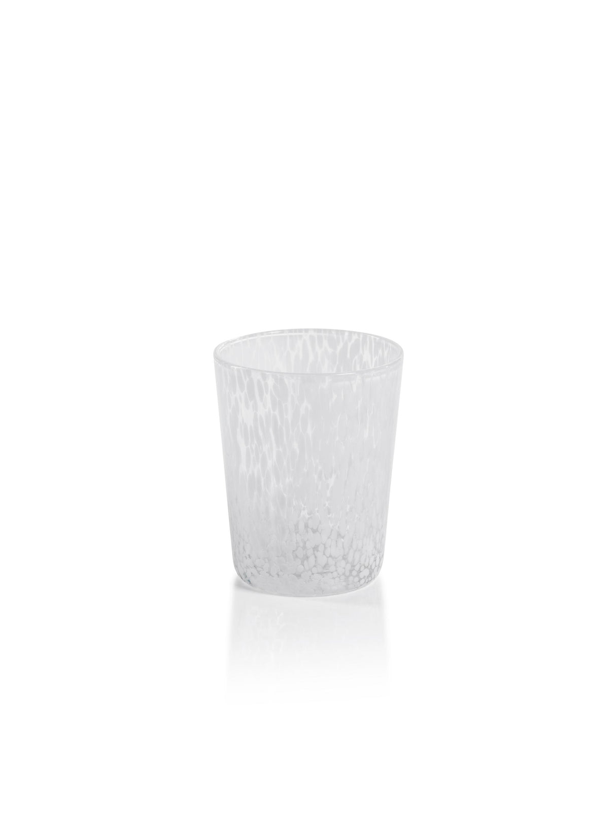 Zodax White Willa Speckled Glass Tumblers, Set of 6