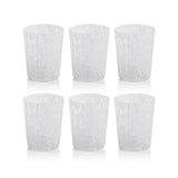 Zodax White Willa Speckled Glass Tumblers, Set of 6