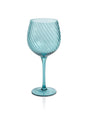 Zodax Blue Sesto Optic Swirl Red Wine Glasses, Set of 6