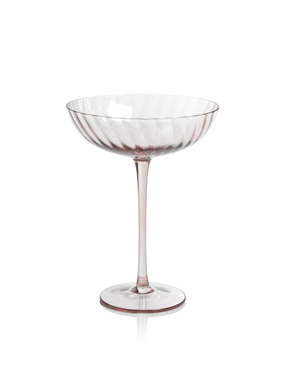Zodax Lilac Sesto Optic Swirl Cocktail Glasses, Set of 4