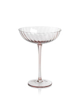 Zodax Lilac Sesto Optic Swirl Cocktail Glasses, Set of 4