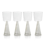 Zodax Smoke Viterbo Wine Red Wine Glasses, Set of 4