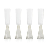 Zodax Smoke Viterbo Champagne Flutes, Set of 4