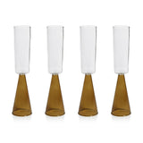Zodax Amber Viterbo Champagne Flutes, Set of 4