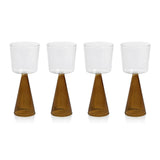 Zodax Amber Viterbo Wine White Wine Glasses, Set of 4