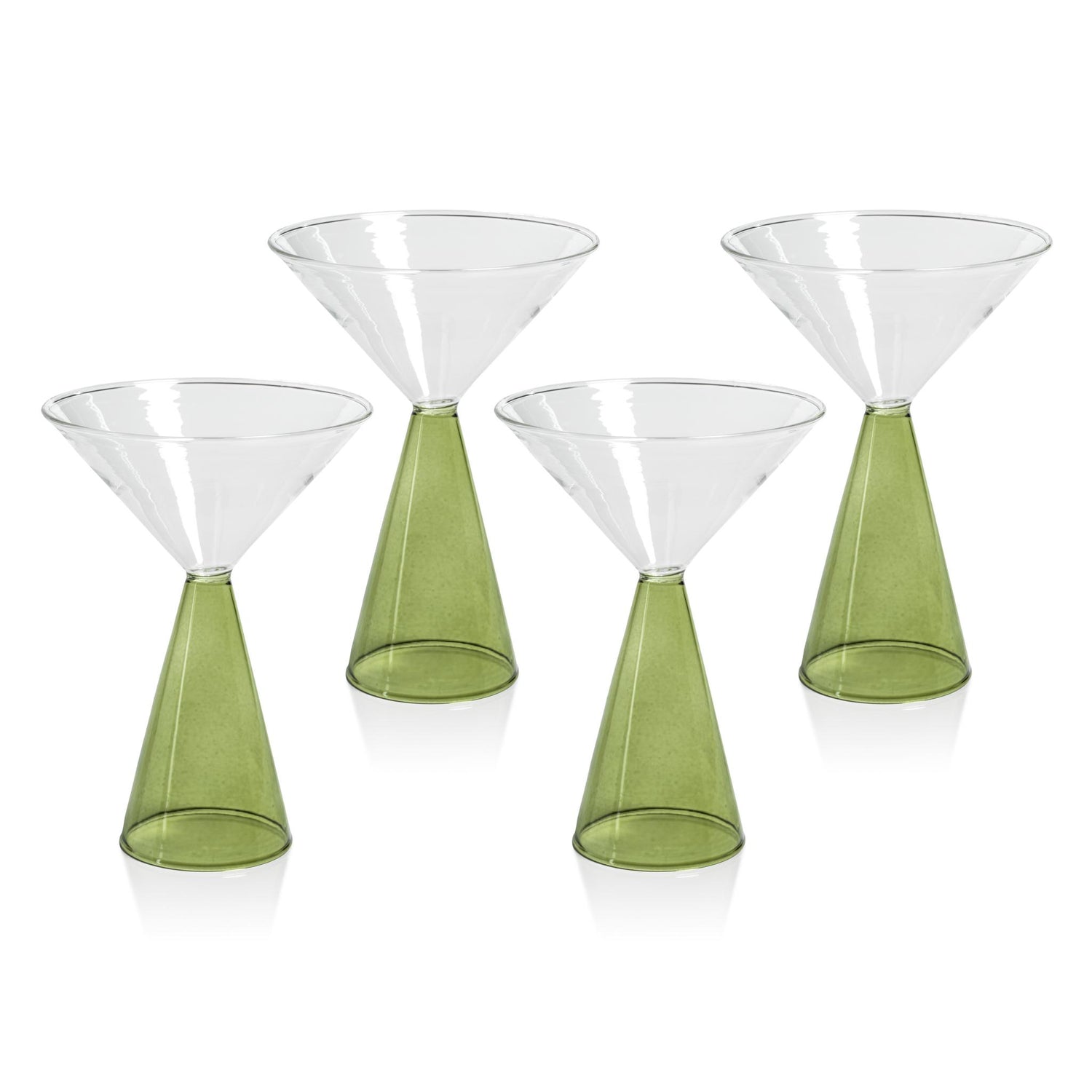 Zodax Green Viterbo Martini Glasses, Set Of 4 – DecoratorsBest