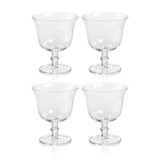 Zodax Kenley Clear Optic Cocktail / Desert Glasses, Set of 4