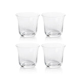 Zodax Kenley Clear Optic Tumbler Glasses, Set of 4
