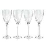 Zodax Clear Malden Optic White Wine Glasses, Set of 4