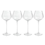 Zodax Clear Malden Optic Red Wine Glasses, Set of 4