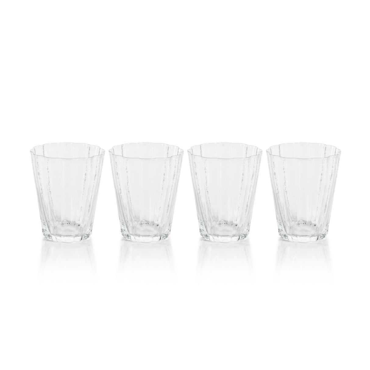 Zodax Barletta Bubble Tumbler Glasses, Set of 4