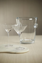 Zodax Clear Malden Optic Martini Glasses, Set of 4