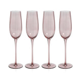 Zodax Wine Malden Optic Champagne Flutes, Set of 4