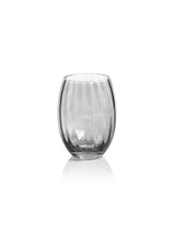 Zodax Smoke Malden Optic Stemless All-Purpose Glasses, Set of 4