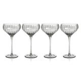 Zodax Smoke Malden Optic Cocktail Glasses, Set of 4