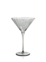 Zodax Smoke Malden Optic Martini Glasses, Set of 4