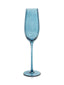 Zodax Blue Azure Malden Optic Champagne Flutes, Set of 4
