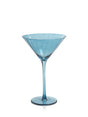 Zodax Blue Azure Malden Optic Martini Glasses, Set of 4