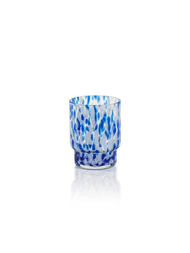 Zodax Blue Andria Tortoise Tumbler Glasses, Set of 6