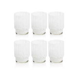 Zodax White Andria Tortoise Tumbler Glasses, Set of 6