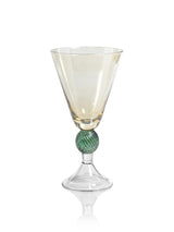 Zodax Light Amber Colmar Vintage Stemmed Glasses, Set of 4