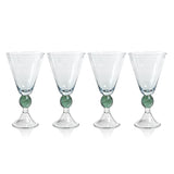 Zodax Blue Colmar Vintage Stemmed Glasses, Set of 4