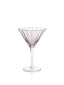 Zodax Purple Pescara  White Dot Martini Glasses, Set of 4