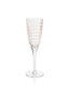 Zodax Pink Pescara White Dot Champagne Flutes, Set of 4