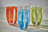 Zodax Aqua Blue Pesaro Stemless Glasses, Set of 4