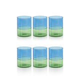 Zodax Renell Two-Toned Tumbler Glasses, Set of 6
