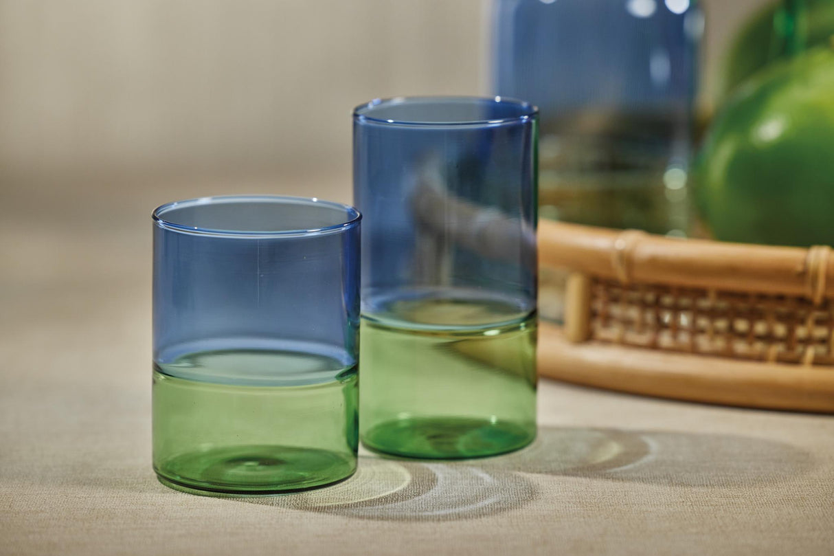 Zodax Renell Two-Toned Tumbler Glasses, Set of 6