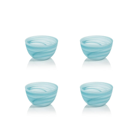 Zodax 4" Barren Alabaster Glass Bowls, Set of 4